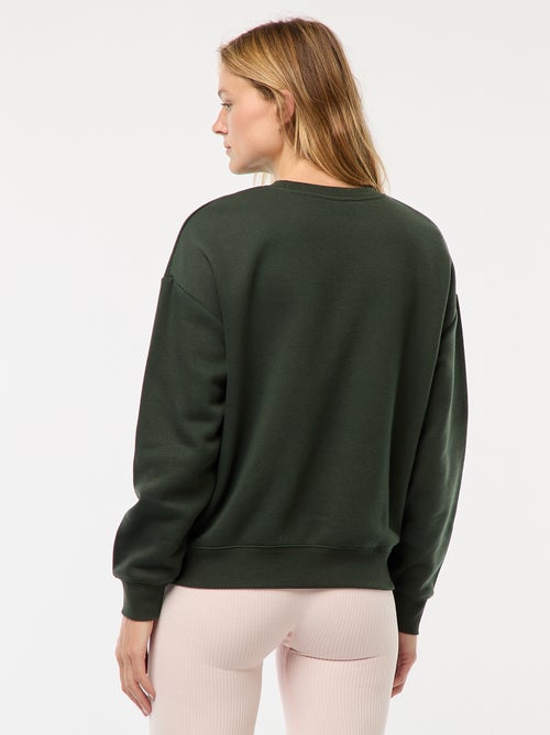 Sweater van joggingstof met opschrift - Kiabi