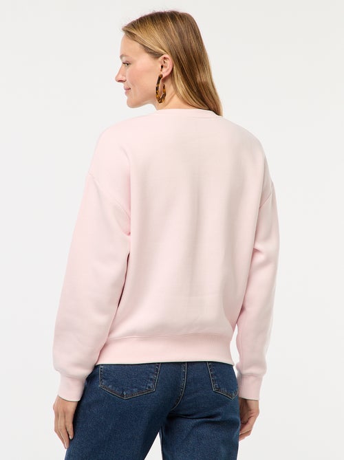 Sweater van joggingstof met opschrift - Kiabi