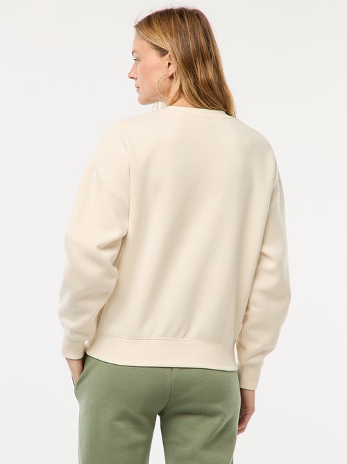 Sweater van joggingstof met opschrift - Kiabi