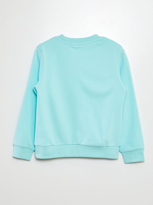 Sweater van joggingstof met patch aan de voorzijde - Kiabi