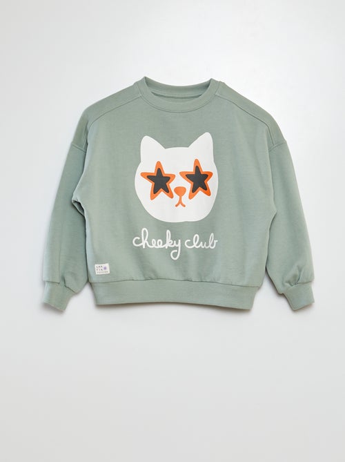 Sweater van joggingstof met print - Grafik Edition - Kiabi