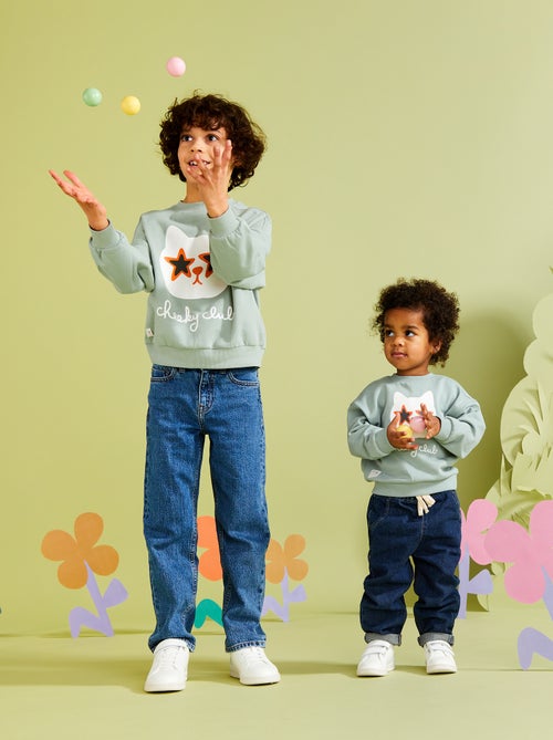 Sweater van joggingstof met print - Grafik Edition - Kiabi