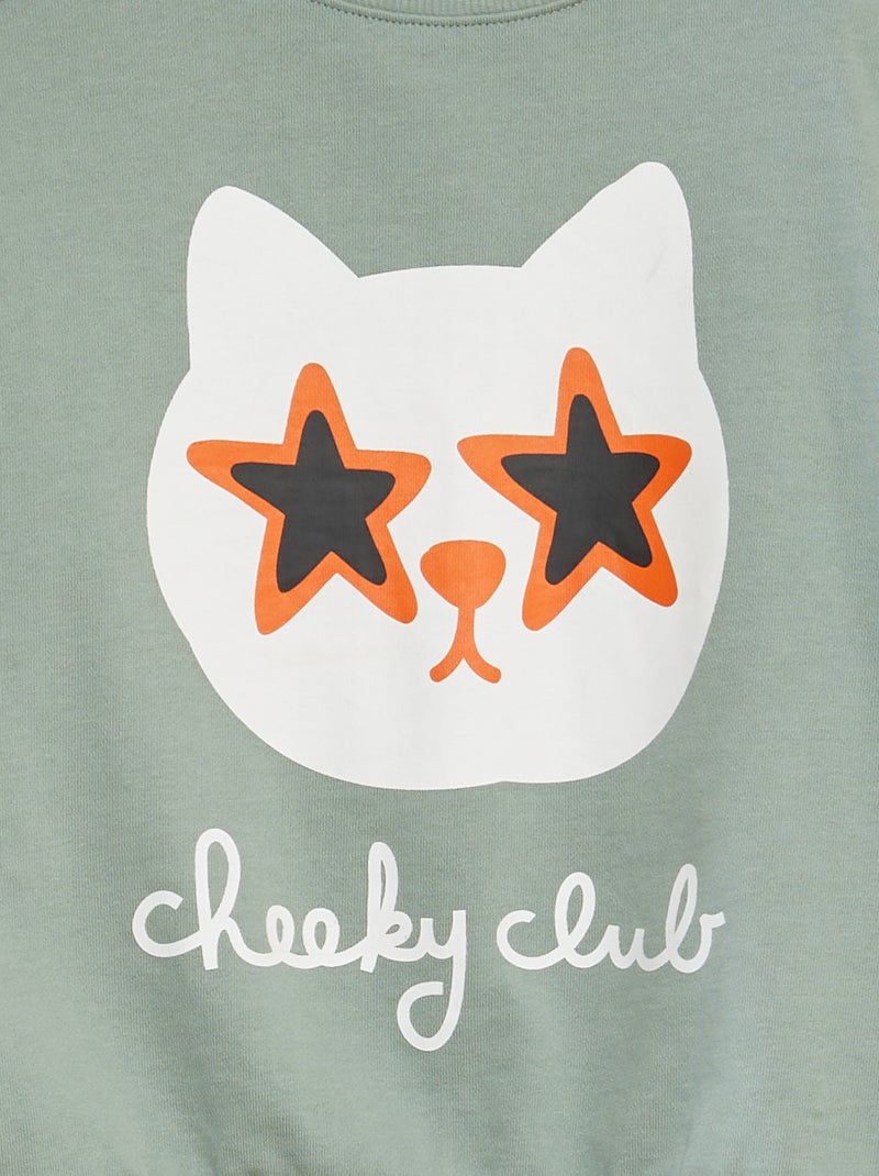 Sweater van joggingstof met print - Grafik Edition WIT - Kiabi