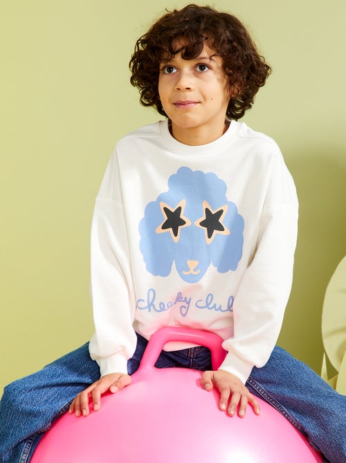 Sweater van joggingstof met print - Grafik Edition - Kiabi