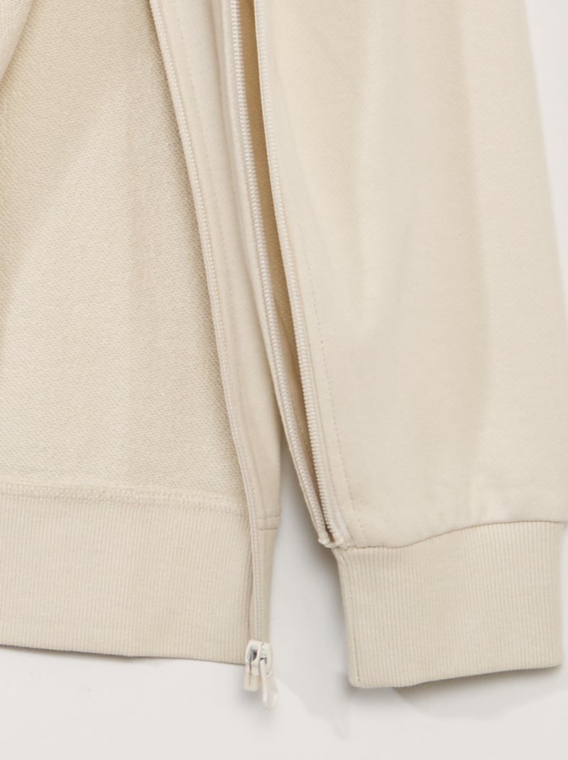 Sweater van joggingstof met print - So Easy BIEGE - Kiabi