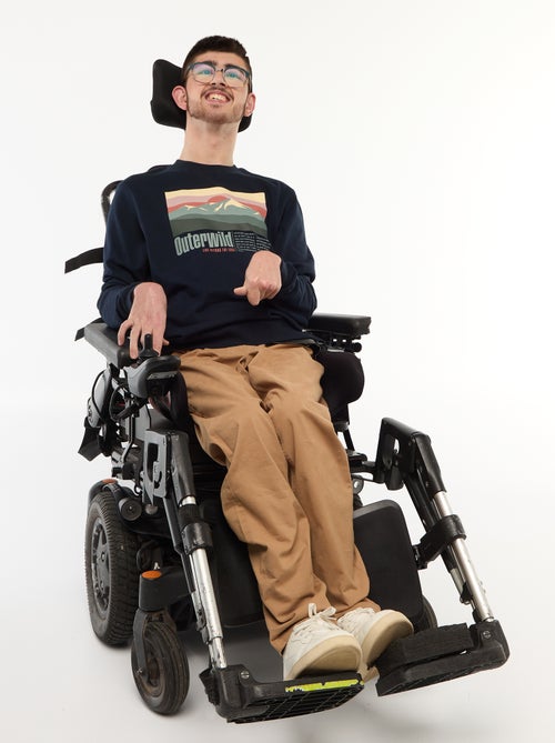 Sweater van joggingstof met print - So Easy - Kiabi