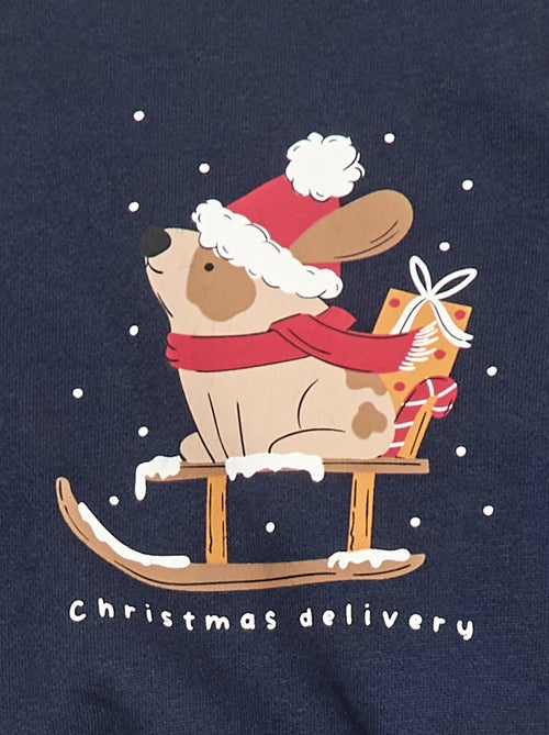 Sweater van joggingstof met print - Kiabi