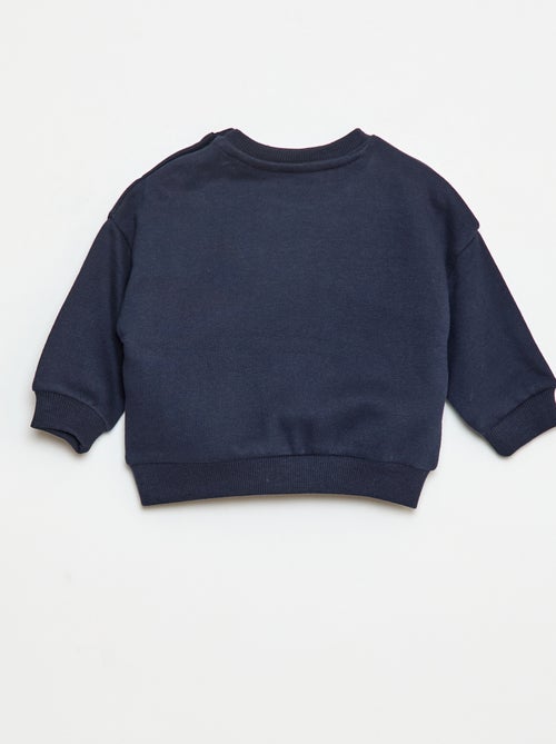 Sweater van joggingstof met print - Kiabi