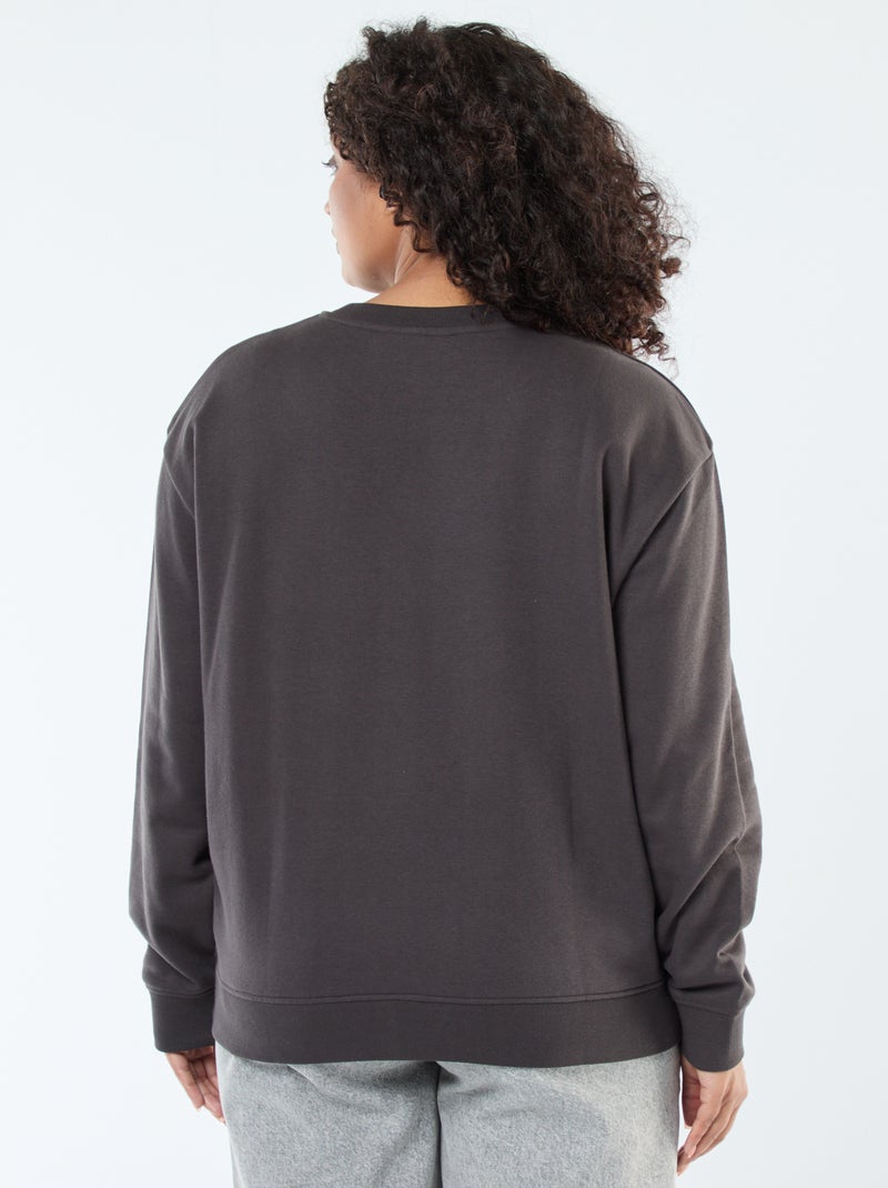 Sweater van joggingstof met print 'Def Leppard' Zwart - Kiabi