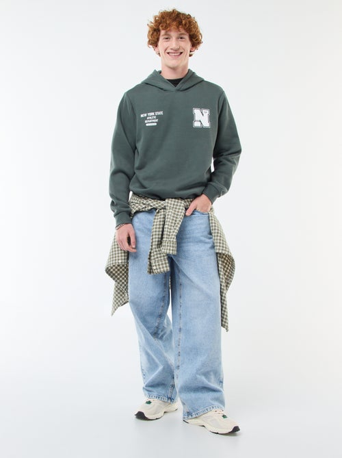 Sweater van joggingstof met print - Kiabi