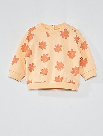 Sweater van joggingstof met print - Kiabi