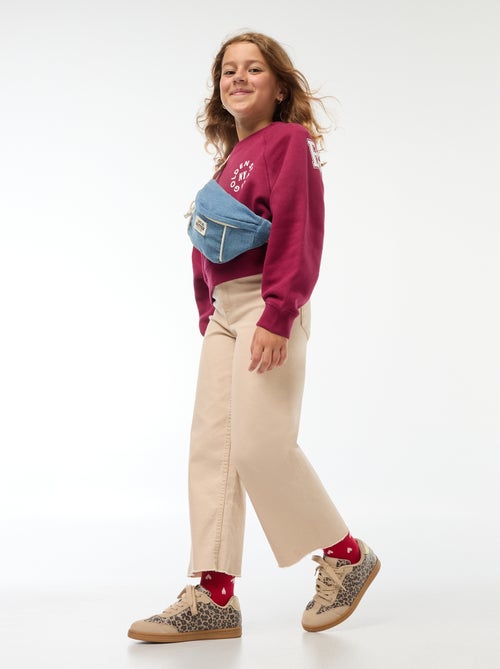 Sweater van joggingstof met print - Kiabi