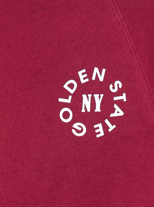 Sweater van joggingstof met print - Kiabi