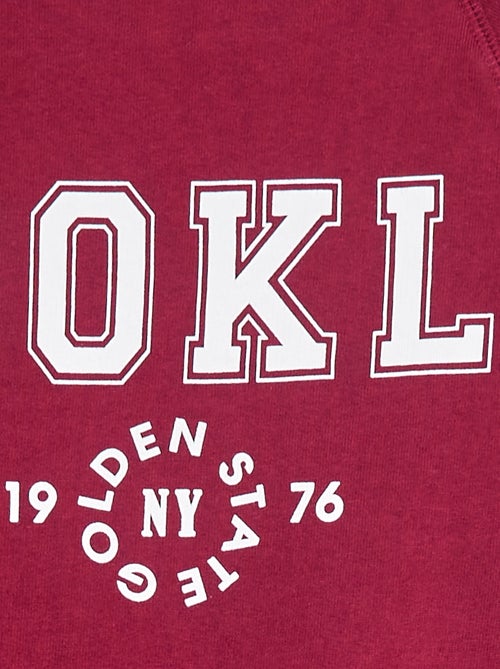 Sweater van joggingstof met print - Kiabi