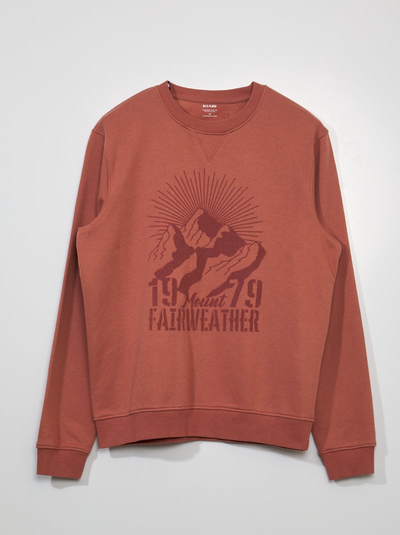 Sweater van joggingstof met print ROSE - Kiabi