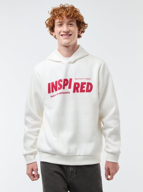 Sweater van joggingstof met print - Kiabi