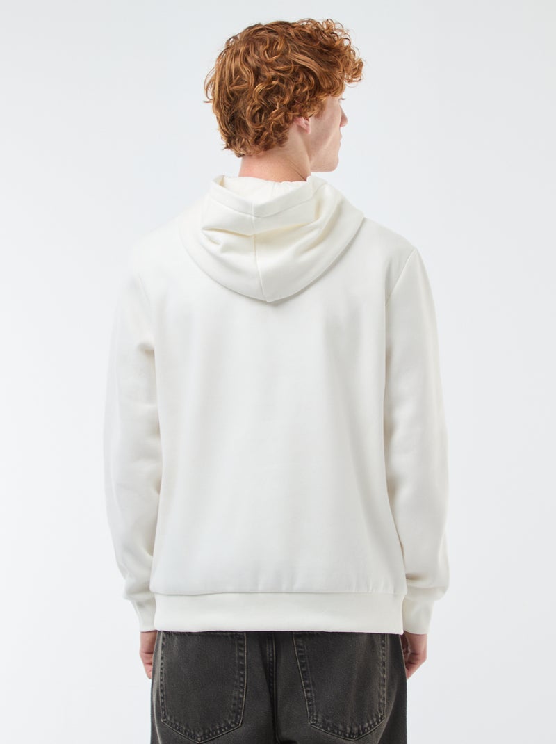 Sweater van joggingstof met print Wit - Kiabi