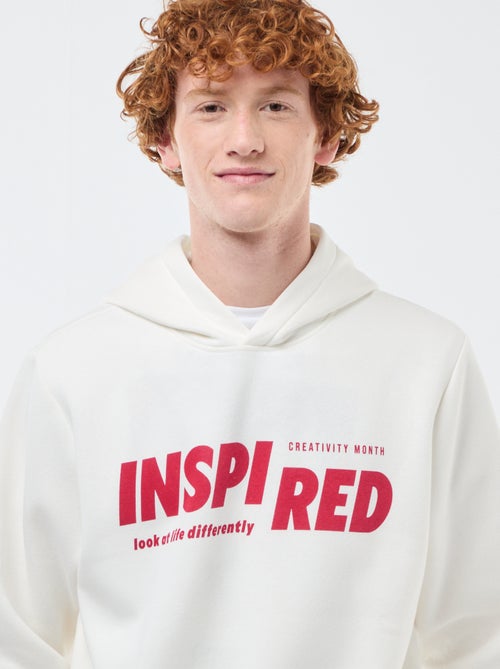 Sweater van joggingstof met print - Kiabi