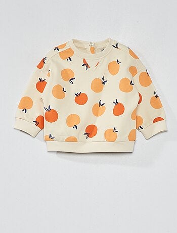 Sweater van joggingstof met print - Kiabi