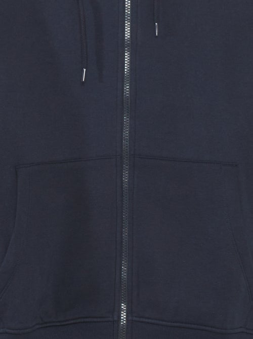 Sweater van joggingstof met rits - Kiabi