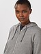     Sweater van joggingstof met ritssluiting en capuchon afbeelding 1
