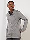     Sweater van joggingstof met ritssluiting en capuchon afbeelding 2

