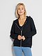     Sweater van joggingstof met ritssluiting en capuchon afbeelding 1
