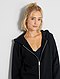     Sweater van joggingstof met ritssluiting en capuchon afbeelding 4
