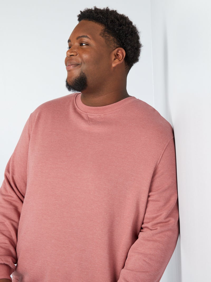 Sweater van joggingstof met ronde hals ROSE - Kiabi