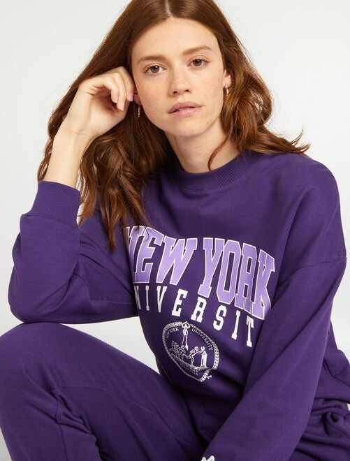 Sweater van joggingstof 'New-York University! - Kiabi