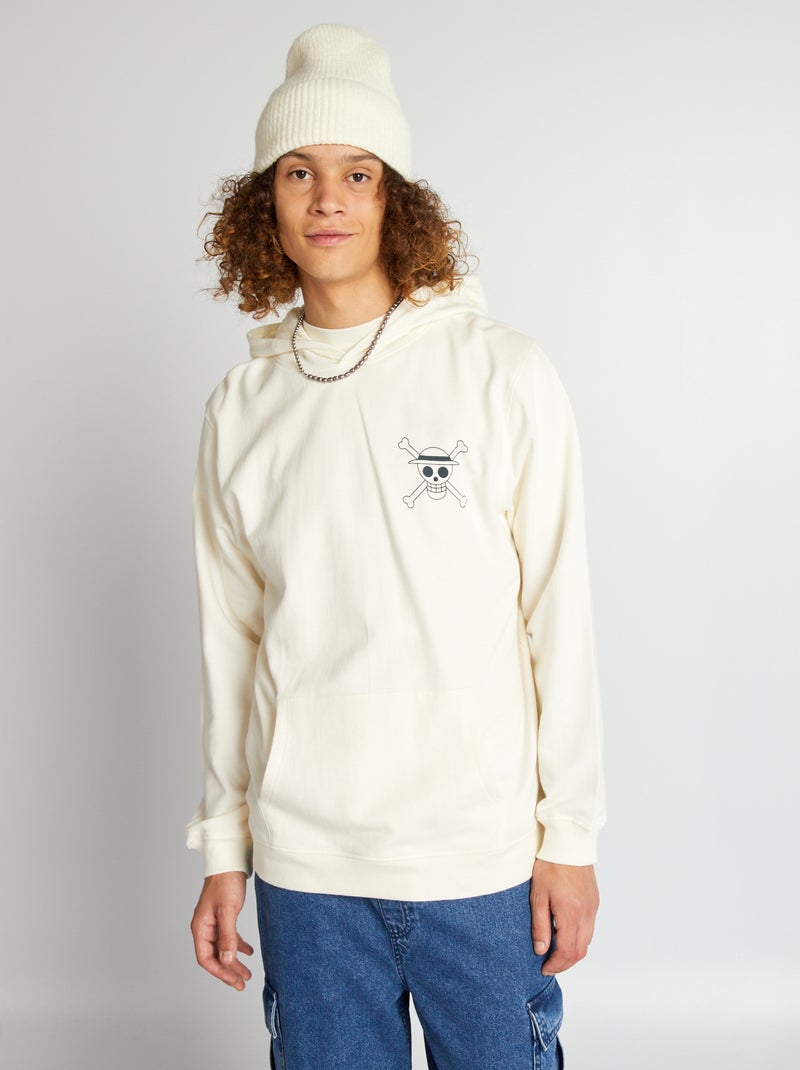 Sweater van joggingstof 'One Piece' WIT - Kiabi