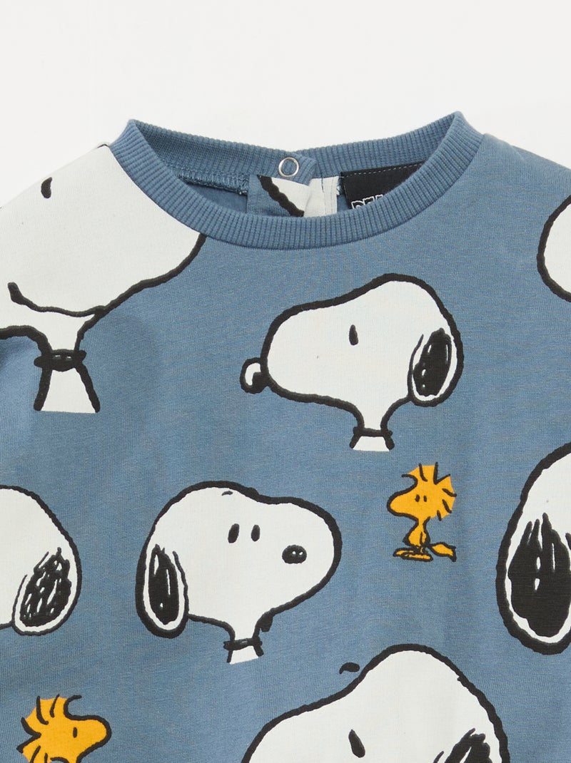 Sweater van joggingstof 'Snoopy' Blauw - Kiabi