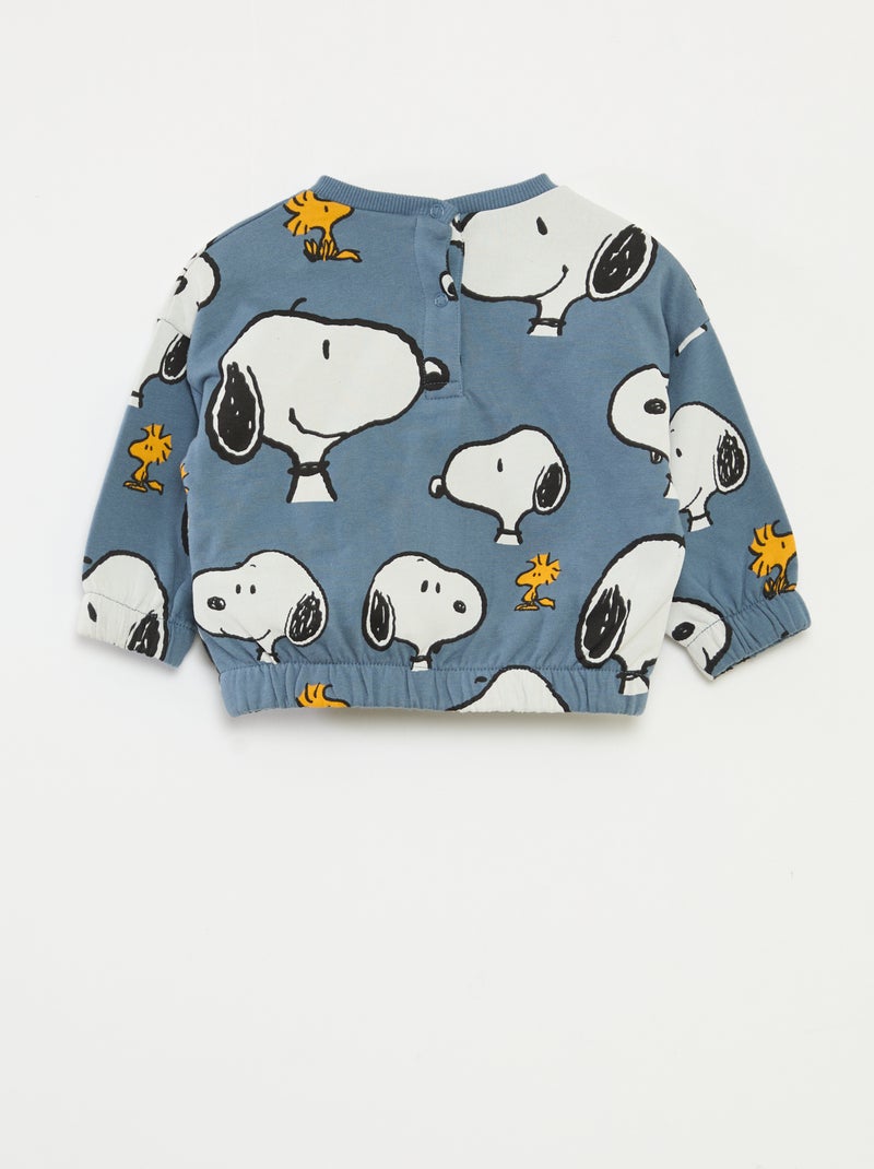 Sweater van joggingstof 'Snoopy' Blauw - Kiabi