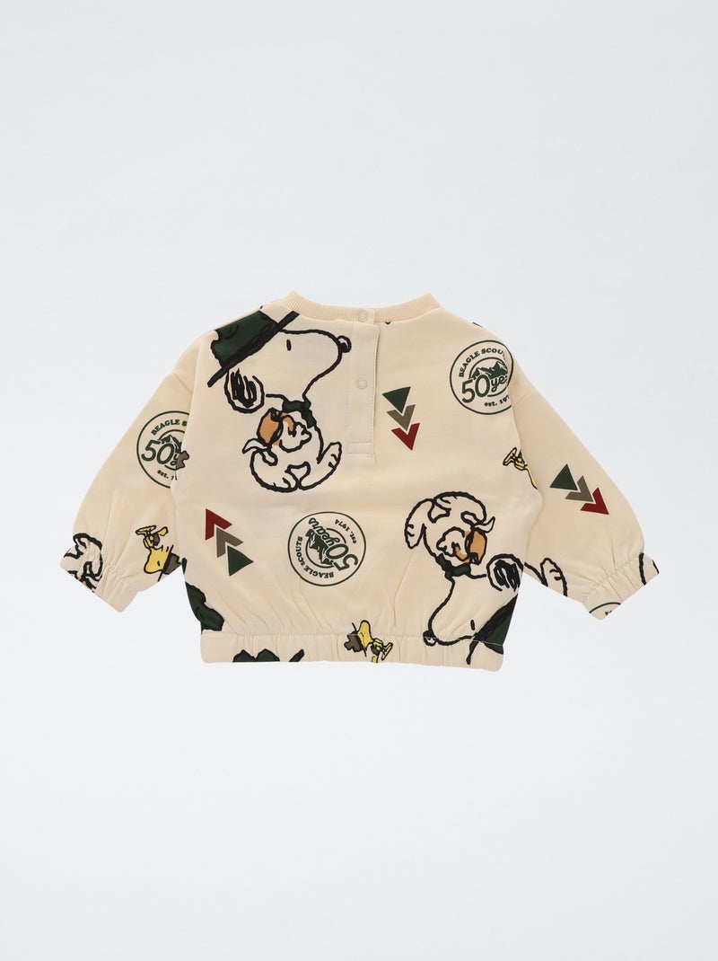 Sweater van joggingstof 'Snoopy' grijs - Kiabi