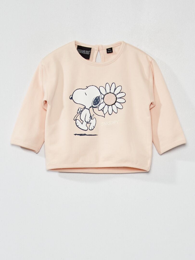 Sweater van joggingstof 'Snoopy' ROSE - Kiabi