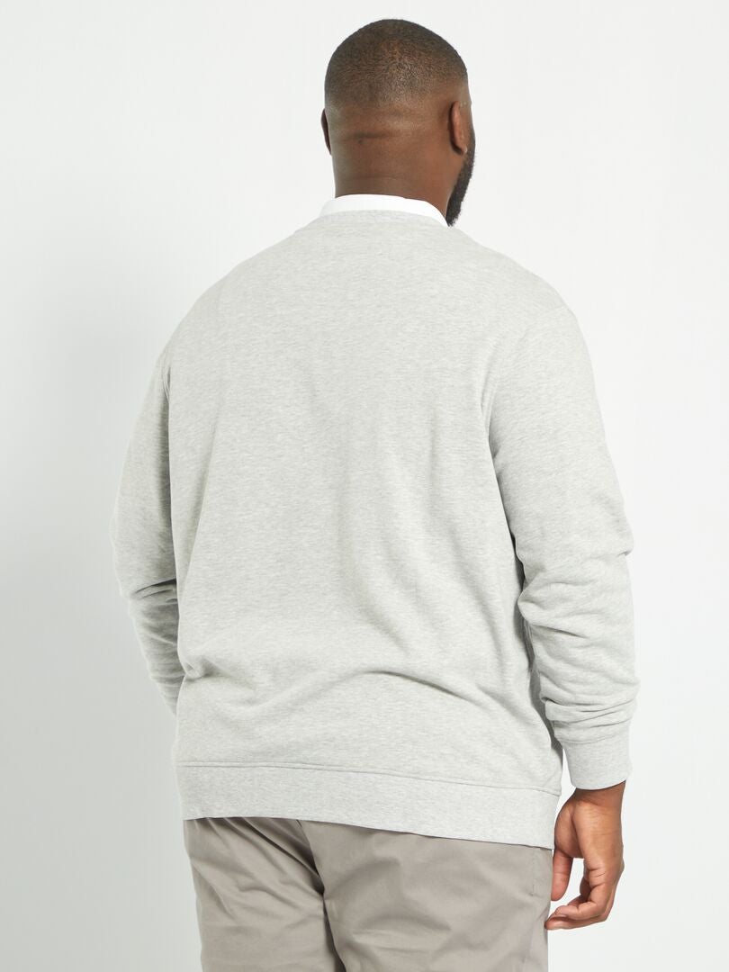 Sweater van joggingstof 'UTAH' GRIJS - Kiabi