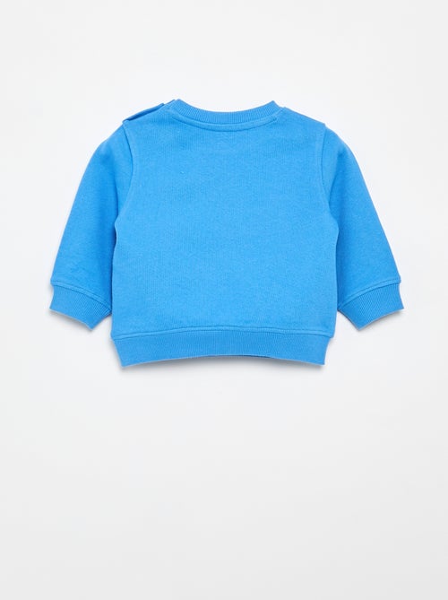 Sweater van lichte fleece met print - Kiabi