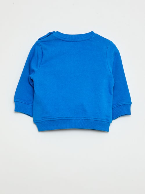 Sweater van lichte fleece met print - Kiabi
