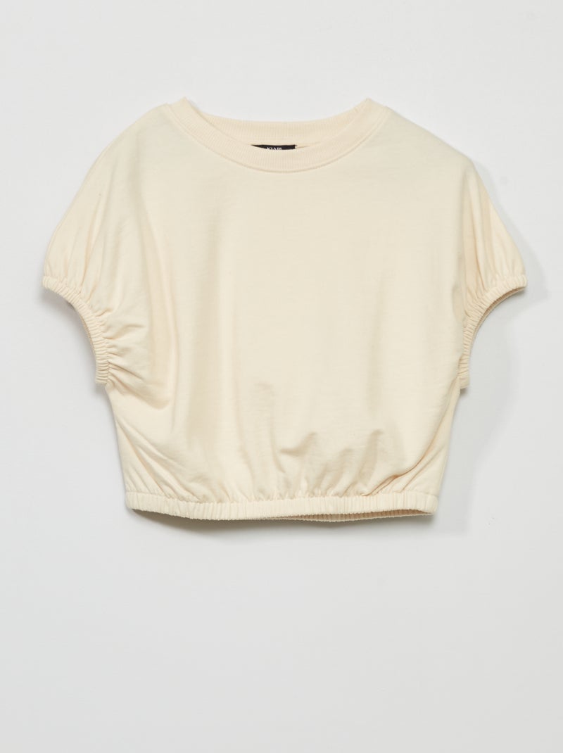 Sweater van lichte joggingstof BIEGE - Kiabi