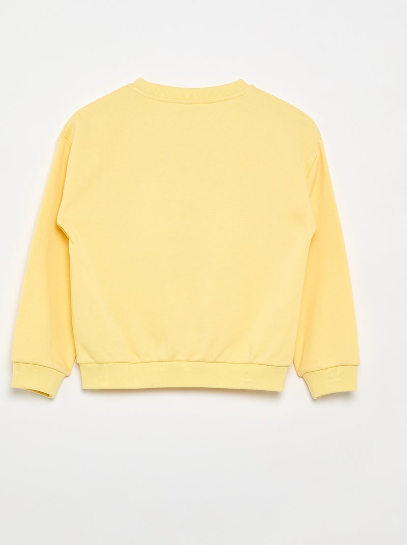 Sweater van lichte joggingstof Geel - Kiabi