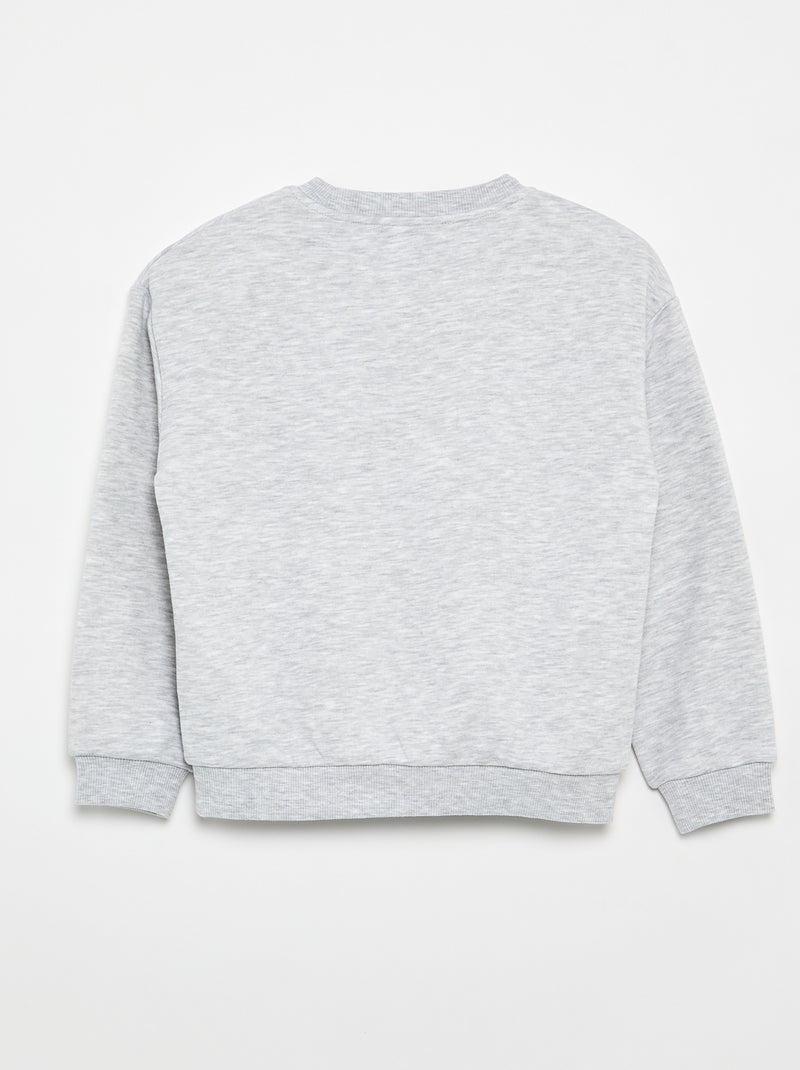 Sweater van lichte joggingstof Grijs - Kiabi