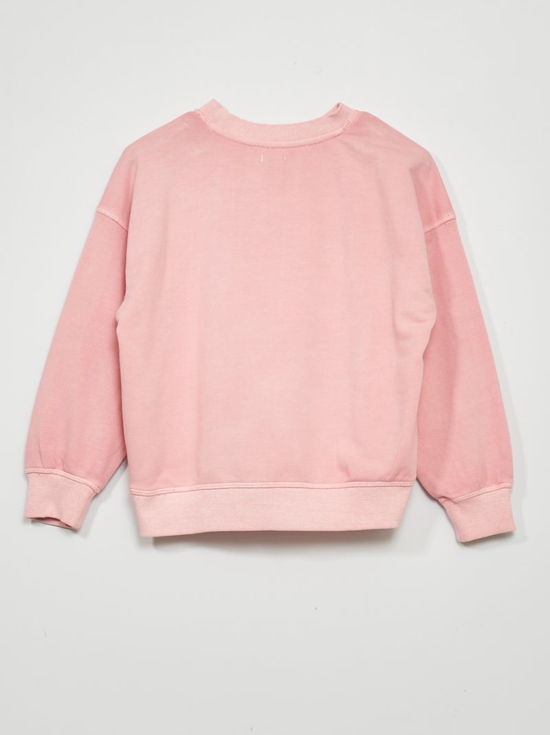 Sweater van lichte joggingstof met print ROSE - Kiabi