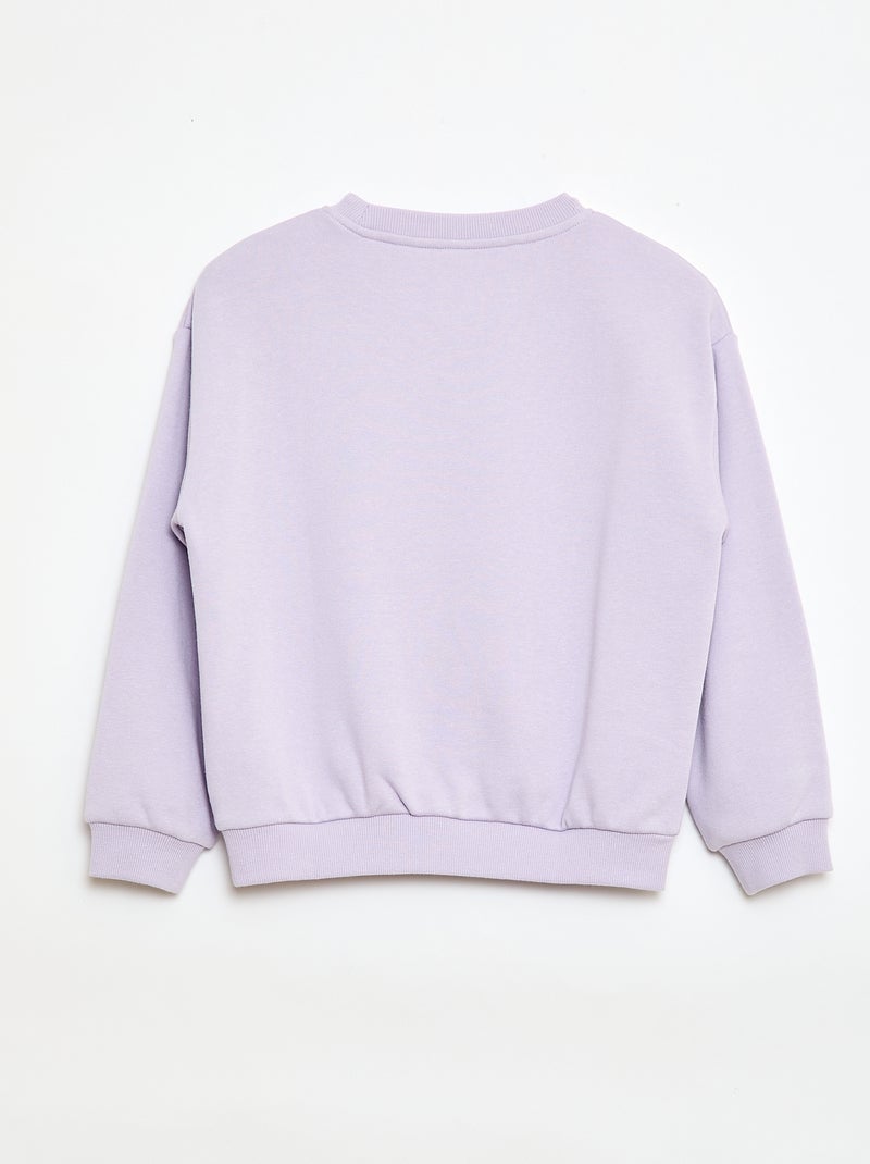 Sweater van lichte joggingstof Paars - Kiabi