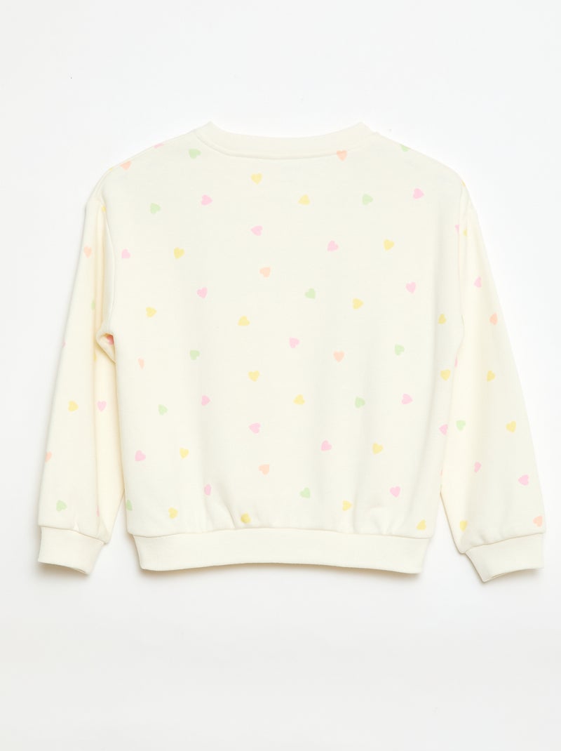 Sweater van lichte joggingstof Wit - Kiabi