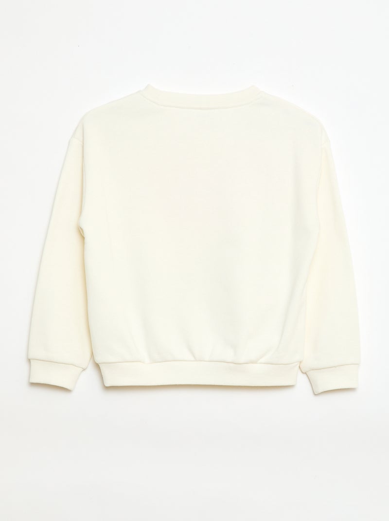Sweater van lichte joggingstof Wit - Kiabi