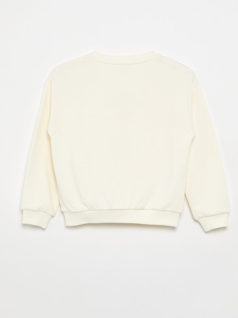 Sweater van lichte joggingstof Wit - Kiabi