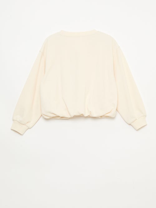 Sweater van lichte molton met opschrift vooraan - Kiabi