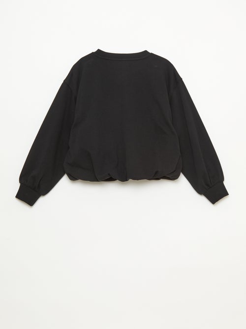 Sweater van lichte molton met opschrift vooraan - Kiabi