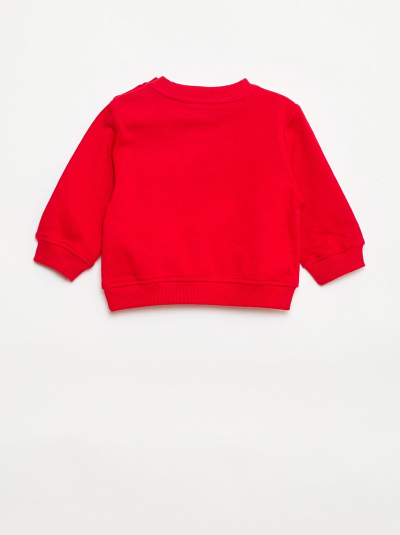 Sweater van lichte sweaterstof met print Rood - Kiabi