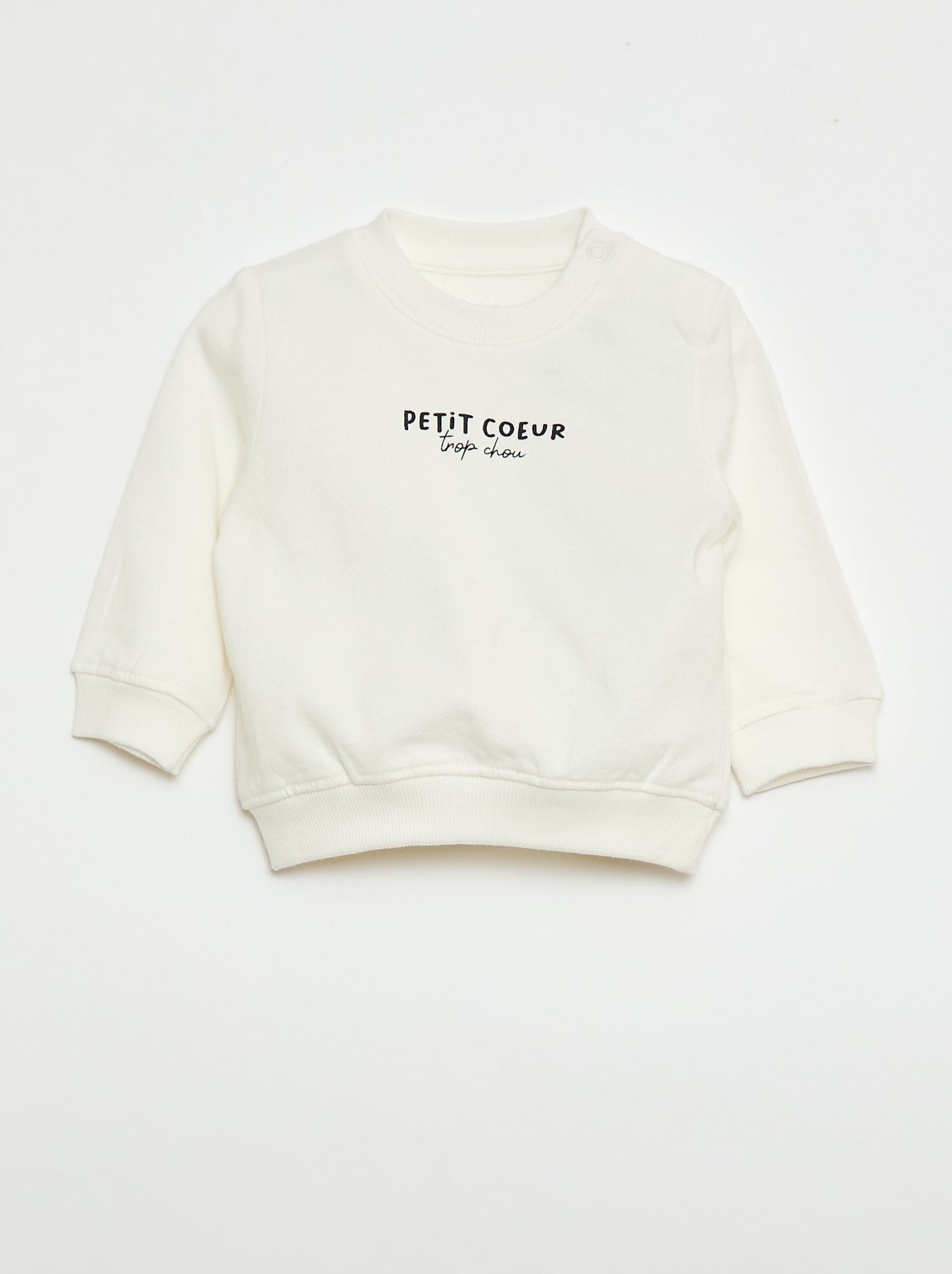 Sweater van lichtgewicht molton met print